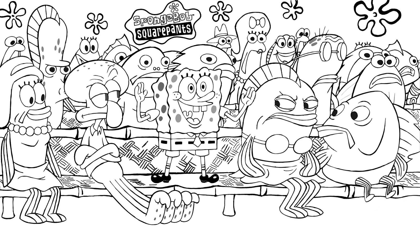 Plansa de colorat cu Spongebob 69 85
